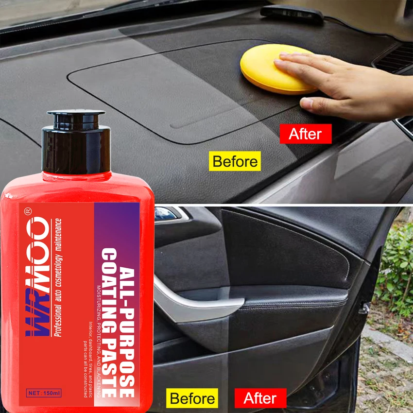 All-purpose Coating Paste 150ml Plastic Crystal Coating Car Tire Shine Auto Plastic Restore Car Care for Interior Seat Engine
