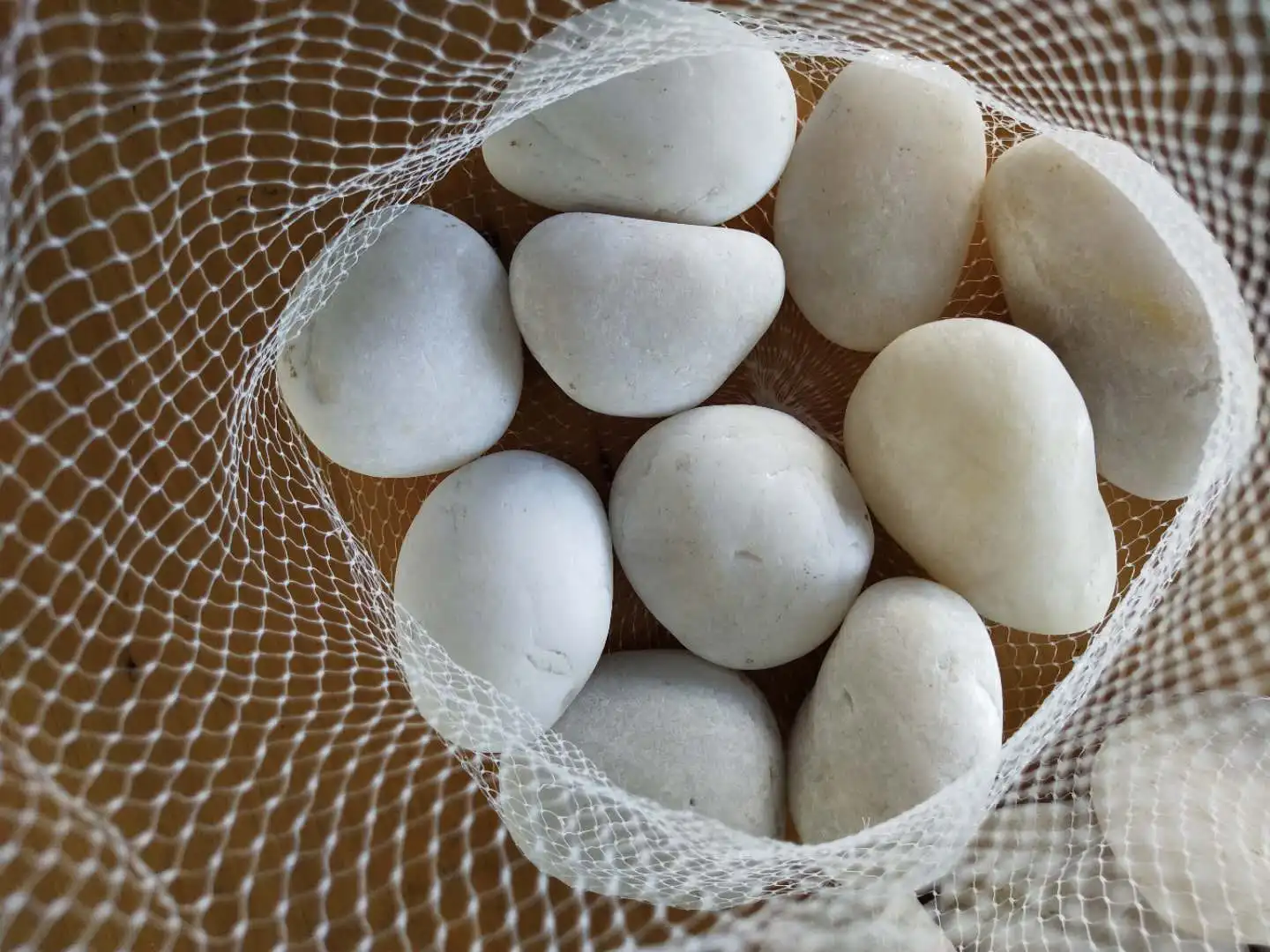Snow White Pebble Stone Natural Stone Material Marble Chippings White pebble Stone