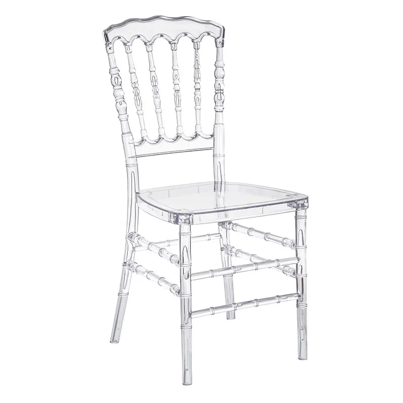 Unique PC-02 crystal pc plastic tiffany knock down napoleon chiavari events wedding banquet chair