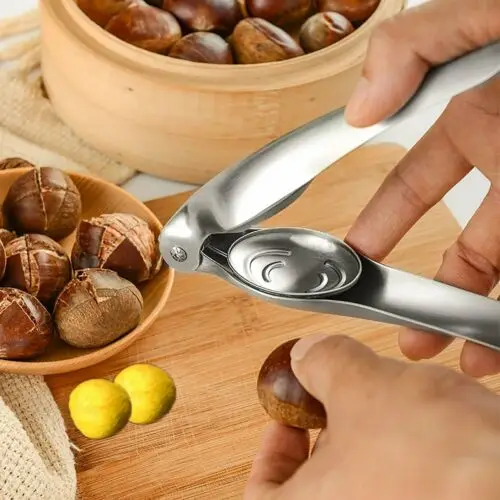 Stainless Steel Fast Opener Cracker Walnut Pliers Chestnut Cutter Clip Nut Tool