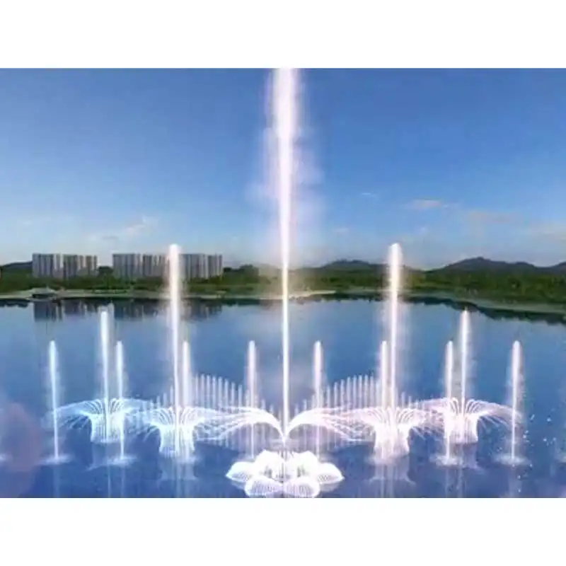 New Fashion Free Design Outdoor Garden Fountains With Lights Large Dancing Fountains