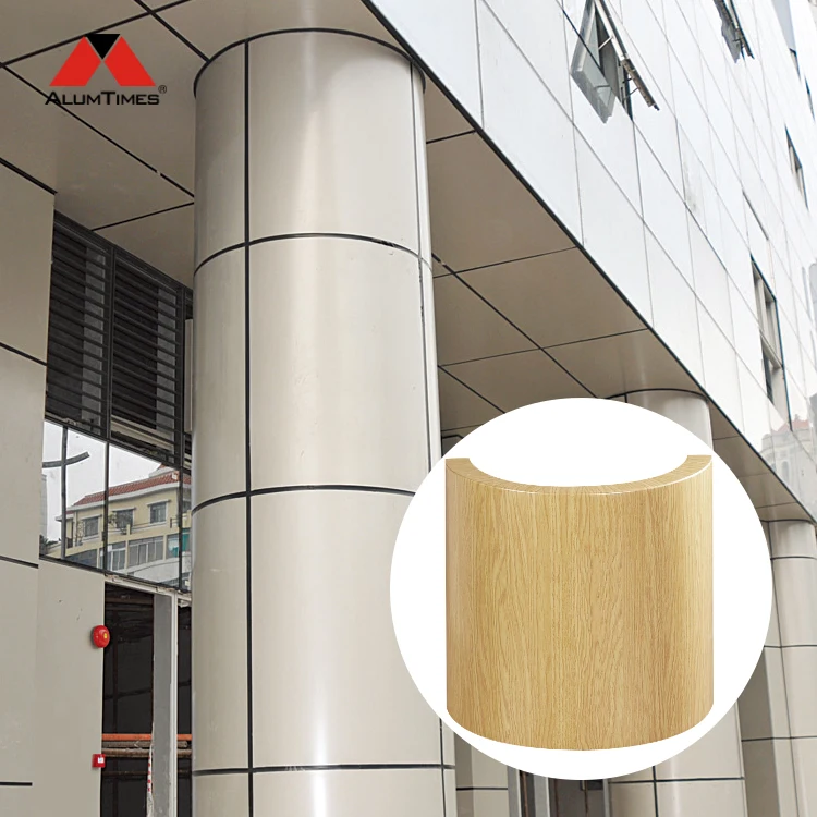 Aluminum Column Curved Flexible Plate Cladding Panel With Modern Design Building Material For Lobby Station Exterior Wall
