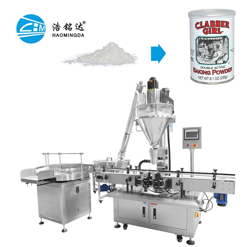 PET Bottle Tin Can Acting Baking Powder canning psyllium Husk Powder filling  Cassava Garri Powder Vertical  Packaging Machine