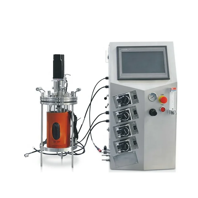 Microbiological fermenter,algae photo bioreactor desktop glass fermenter