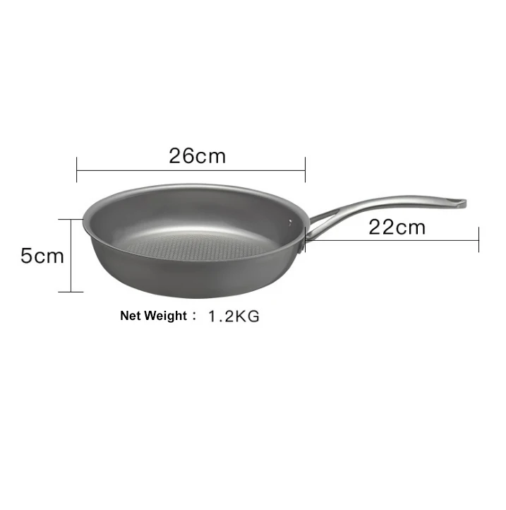 DF697 26cm Titanium Nonstick Cookware Fry Pan For Boiling, Saute, Baking