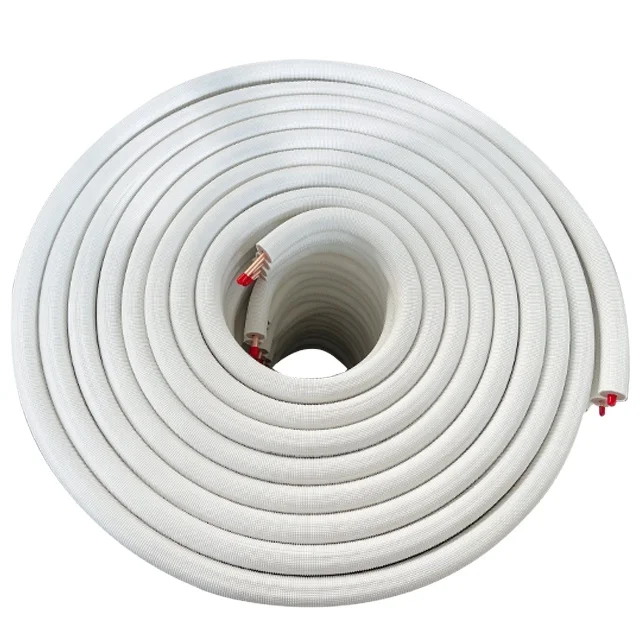 Split White PE Insulation Copper Pipe AC Copper Tube
