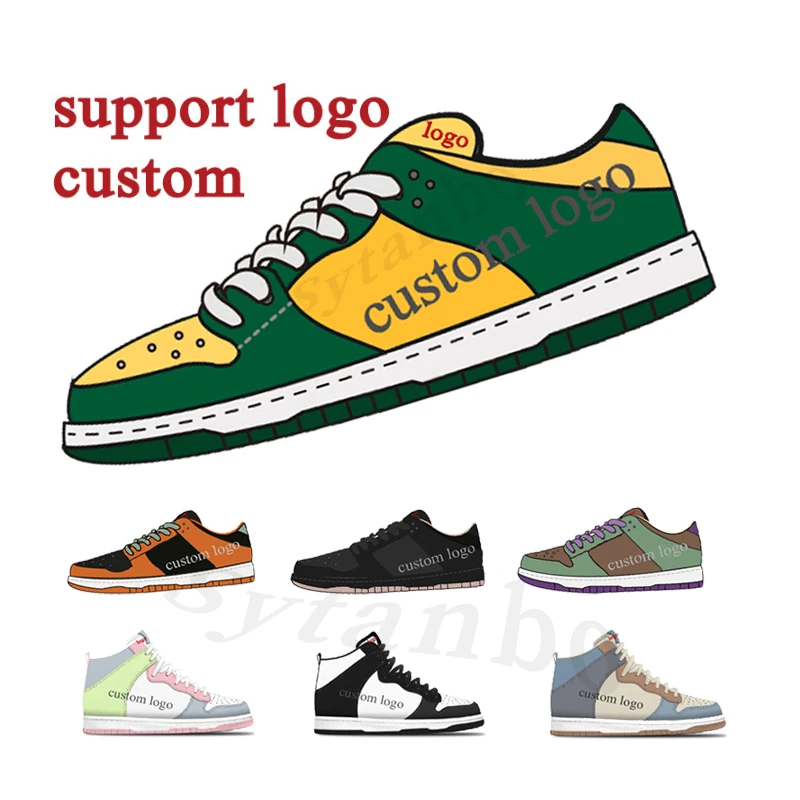 Wholesale Custom logo shoes designer oem Branded sports Sneakers air Basketball style shoes casual skateboard shoes