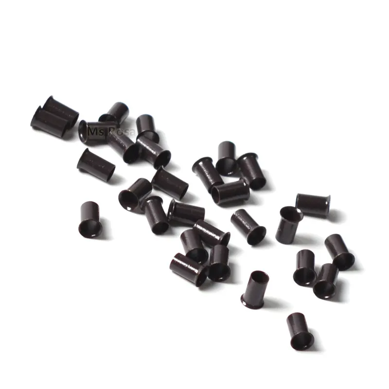 Wholesale 3.4*3.0*6.0mm flare link copper micro ring beads for hair extension accessories