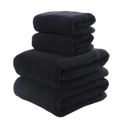 Microfiber salon beauty spa black barber towels bleach proof black hair hairdressing towel