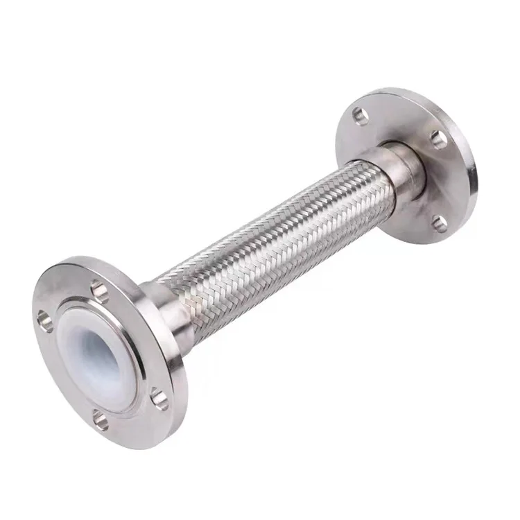 Stainless steel metal hose, metal mesh sleeve with PTFE lining, PTFE lining on the hose, widely used in chemical industry
