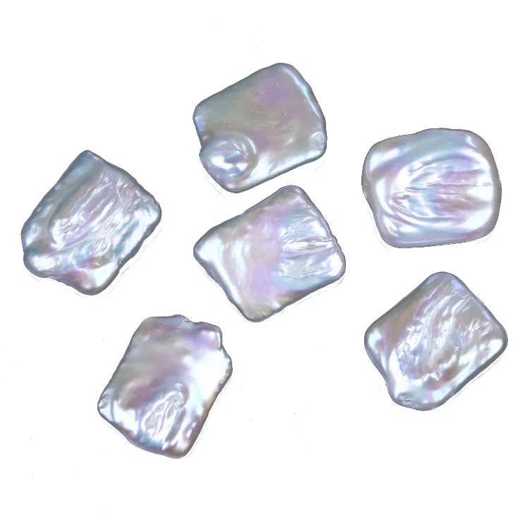 handcrafted square natural freshwater cultured baroque pearl loose pearls