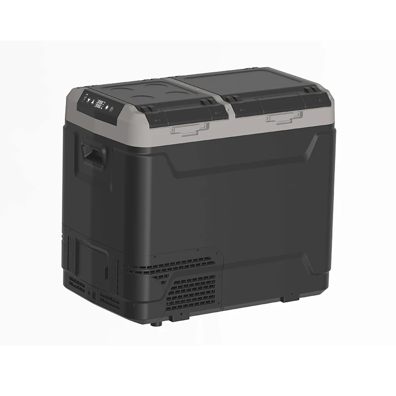 Solar Panel Rechargeable Car Fridge Compressor Electronic Control Mini Fridges 60L 12V 24V Portable Car Refrigerator