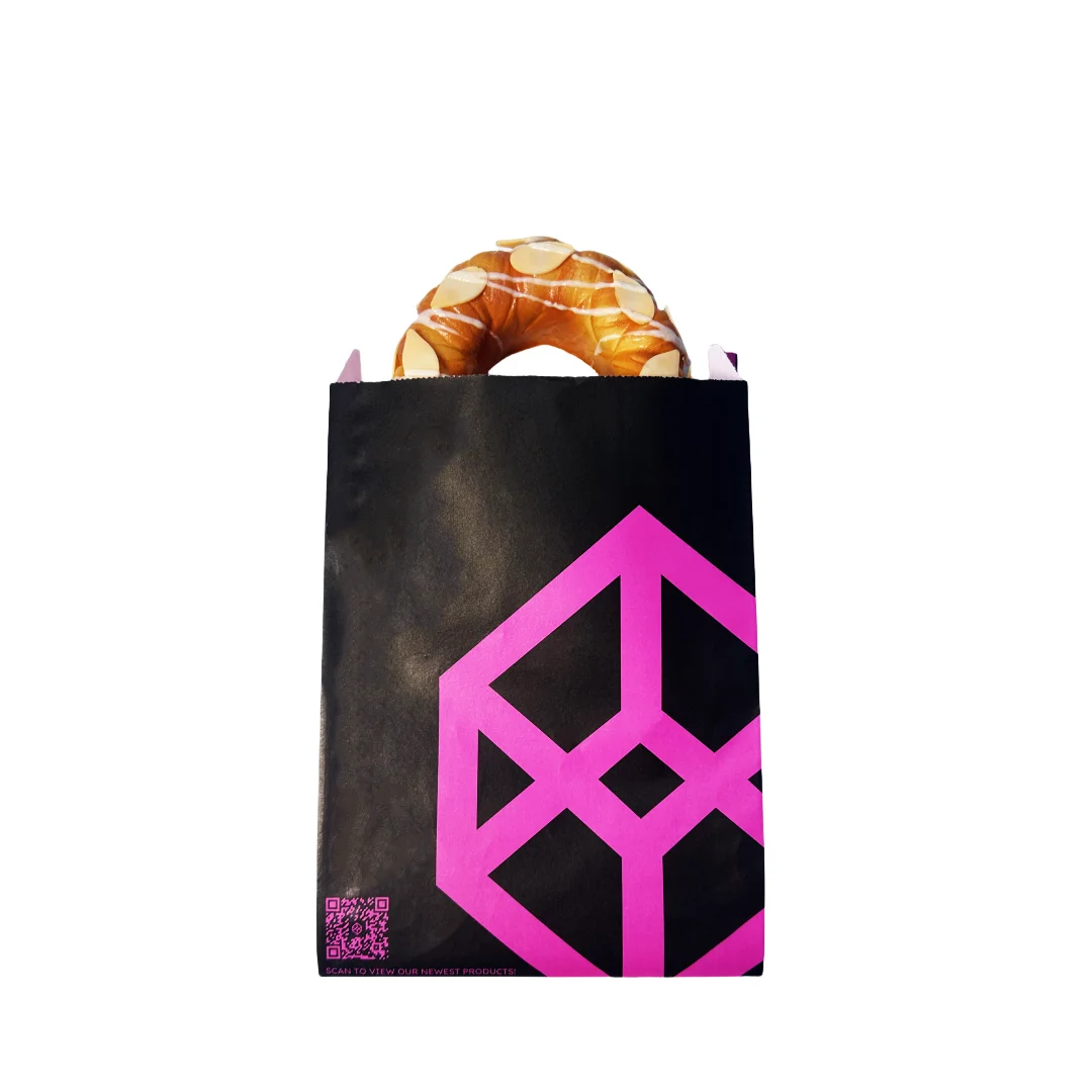 Wholesale logo Grease Resistant Flat Food Wax Packaging for hamburger cookie chips kraft envelopes Paper Bag