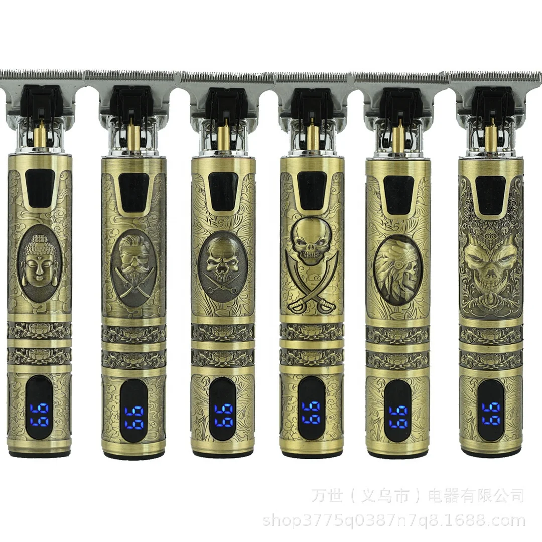 Home Use Beauty Salon Use Hair Trimmer Professional Type C Rechargeable Trimmers 4 Limit Brush Metal Stainless Steel Barber Clip