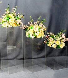 Clear Acrylic Flower Stand Centerpieces For Wedding Party Table Flower stand Display Wedding walkway road lead