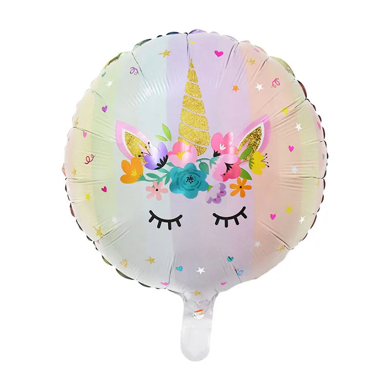 Rainbow Unicorn Balloon 32 inch Number Foil Balloons 1st Kids Unicorn Theme Birthday Party Decorations Baby Shower Globos K0077