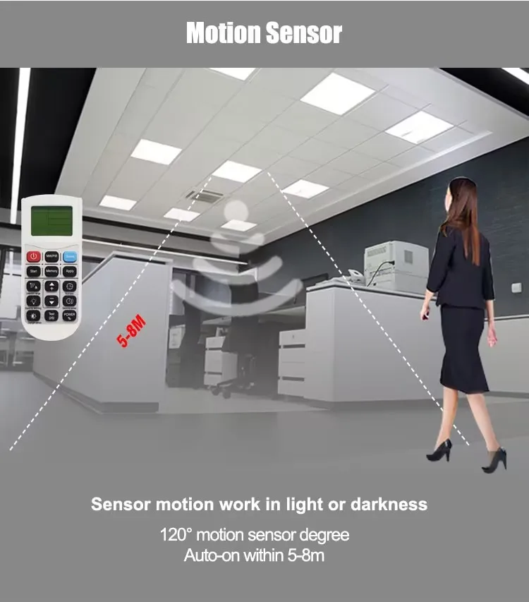 High-Power 100W/120W LED Flat Panel Light 1195*595mm Commercial Sensor APP Smart Control Lighting