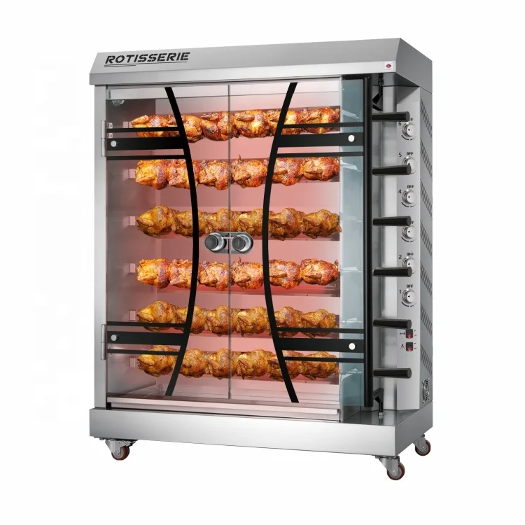New Arrival Commercial Bbq Kebab Gas Rotisserie Machine Chicken Grill Machine Large