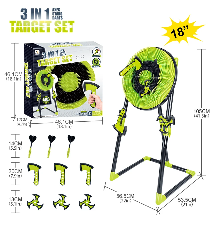18 Inch Axe Throwing Target Game Set professional lawn dart game custom dartboard tripod dart board stand game surrounds