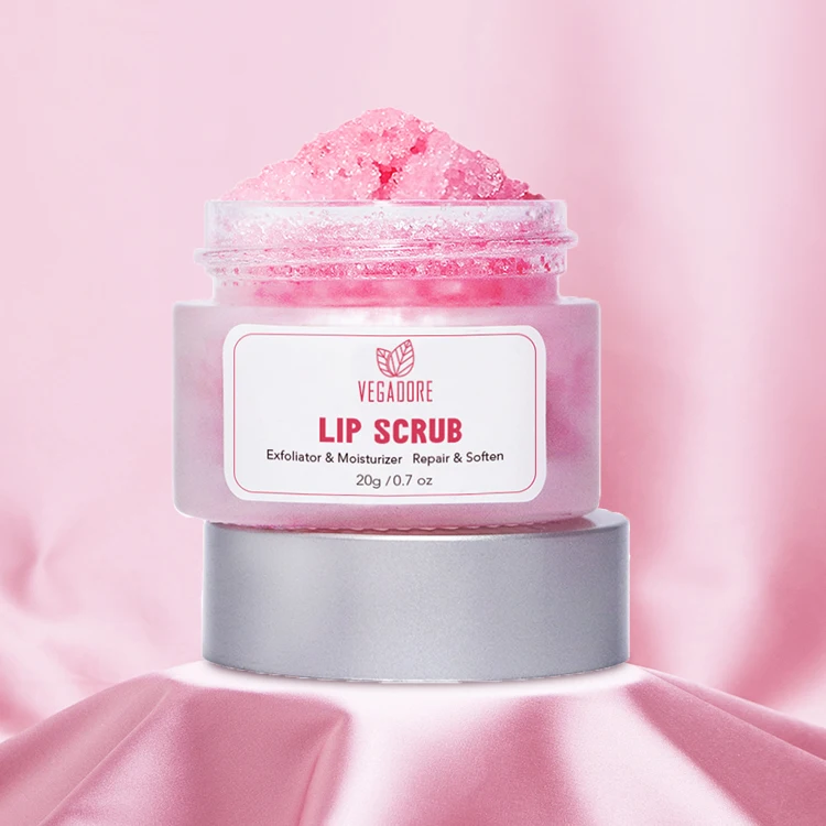 
Sample free cosmetic organic pink lip scrub sugar organic wholesale lip scrub 