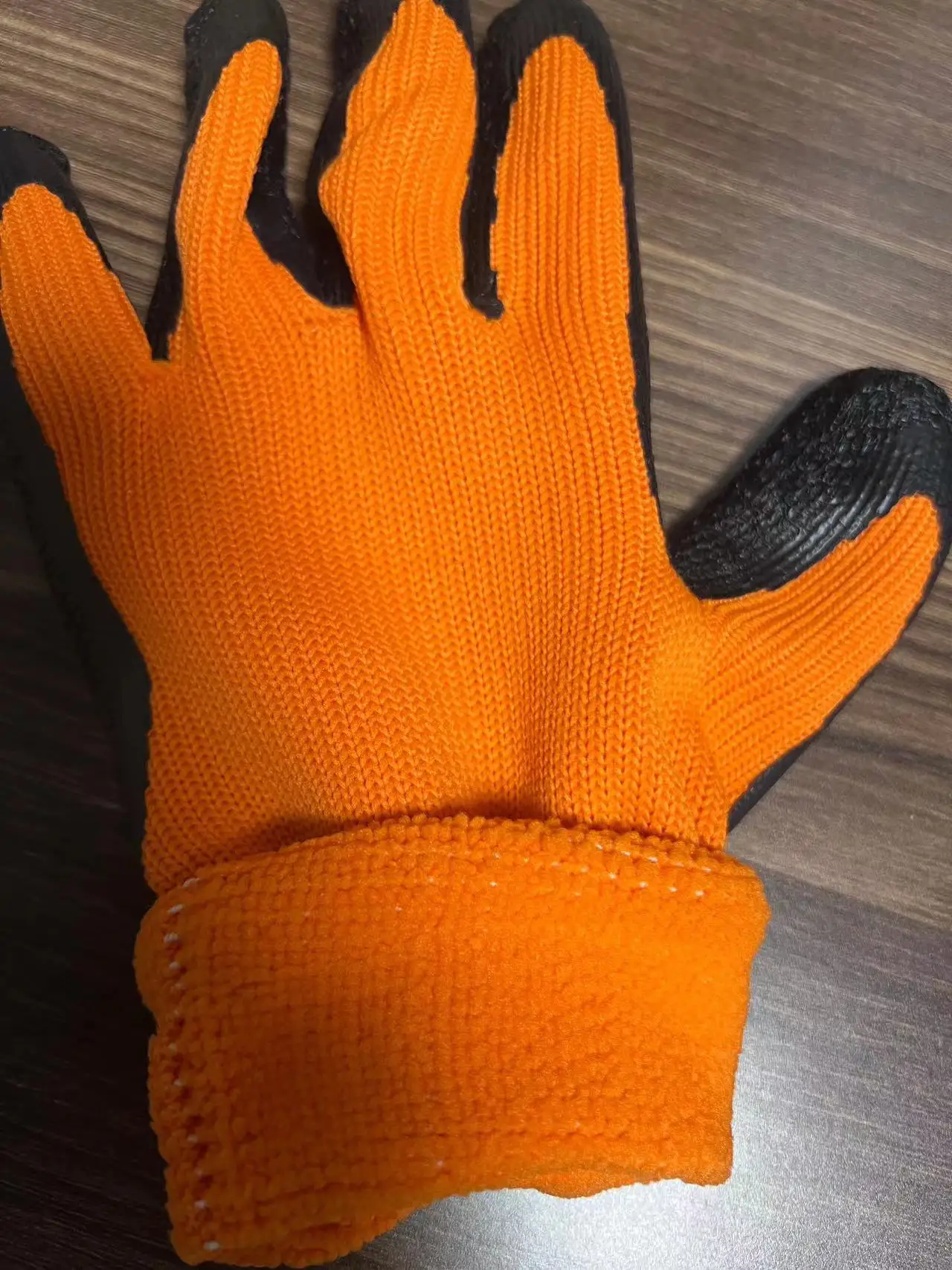 Winter Gloves 7G Polyester Lining Warm Latex Non-slip Work Gloves