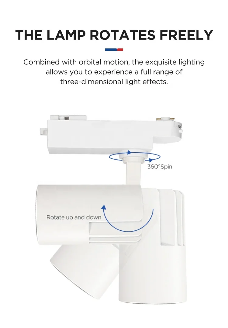 35w Power Rail Led Track Light dimmable spot Led track light magnetic global track light