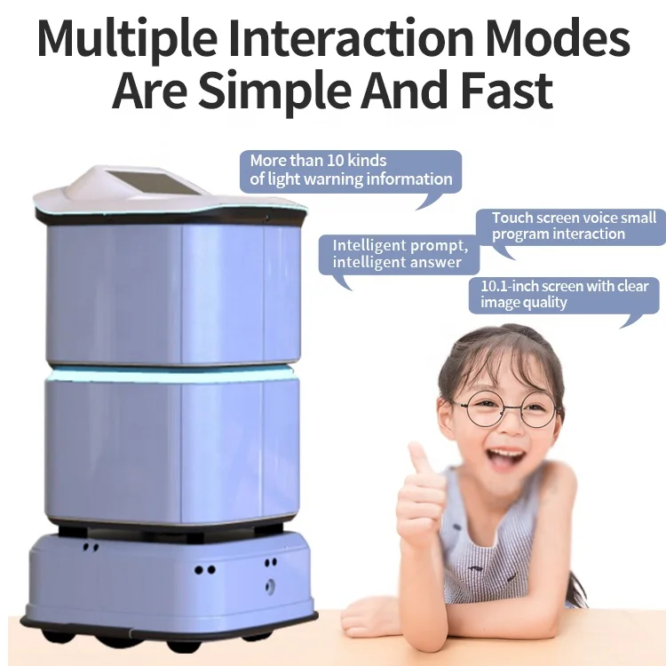 Fully  Enclosed Intelligent up and down elevator Hotel Delivery Robot  Hotel Room Service  Smart  Robot