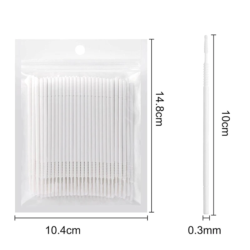MASSA Wholesale disposable false eyelash grafting eyelash cleaning cotton swab beauty cosmetics long cotton swabs