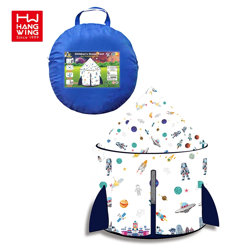 HW Space Kids Play Tent Galaxy Dome Playhouse Portable Astronaut Space Indoor and Outdoor Playing and Camping Tent