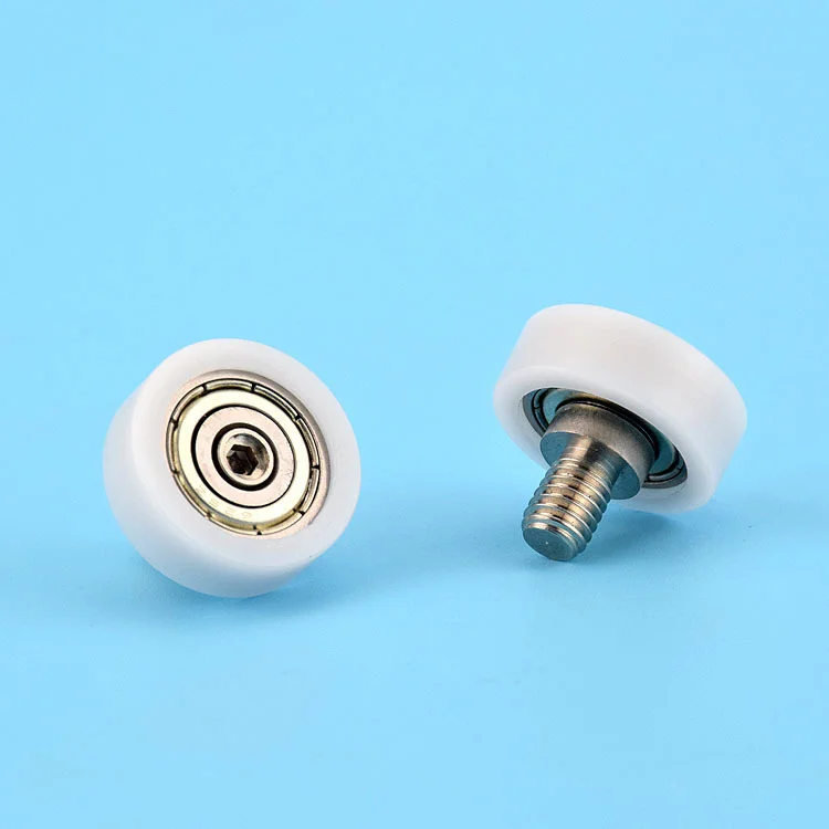 Low temperature resistance POM coated plastic bearing wheel OD 30MM BS62630-121L8M6 roller wheel