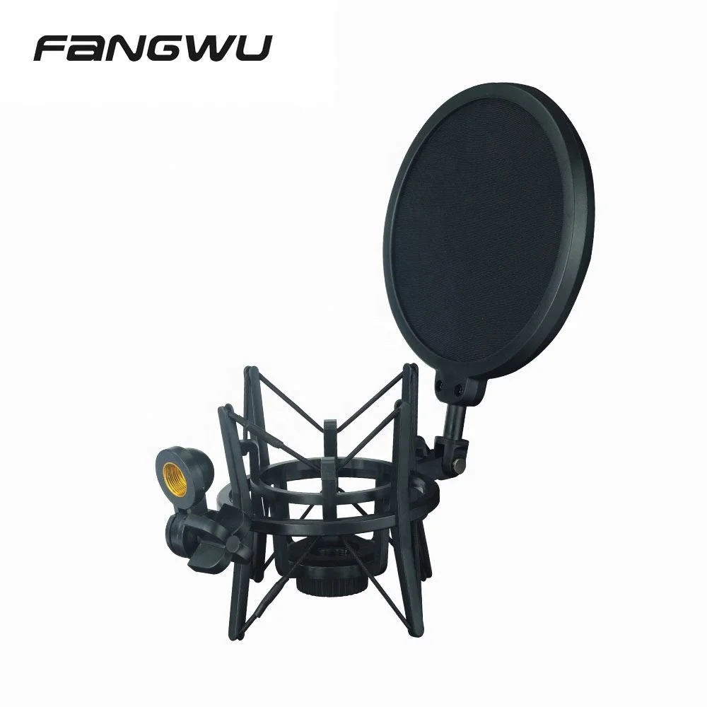 Mic Microphone Shock Mount Holder and Pop Shield Filter Screen