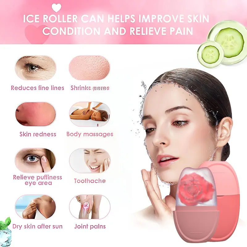 Mini silicone ice cube face ice roller massage roller tool for Face Cooling Mold