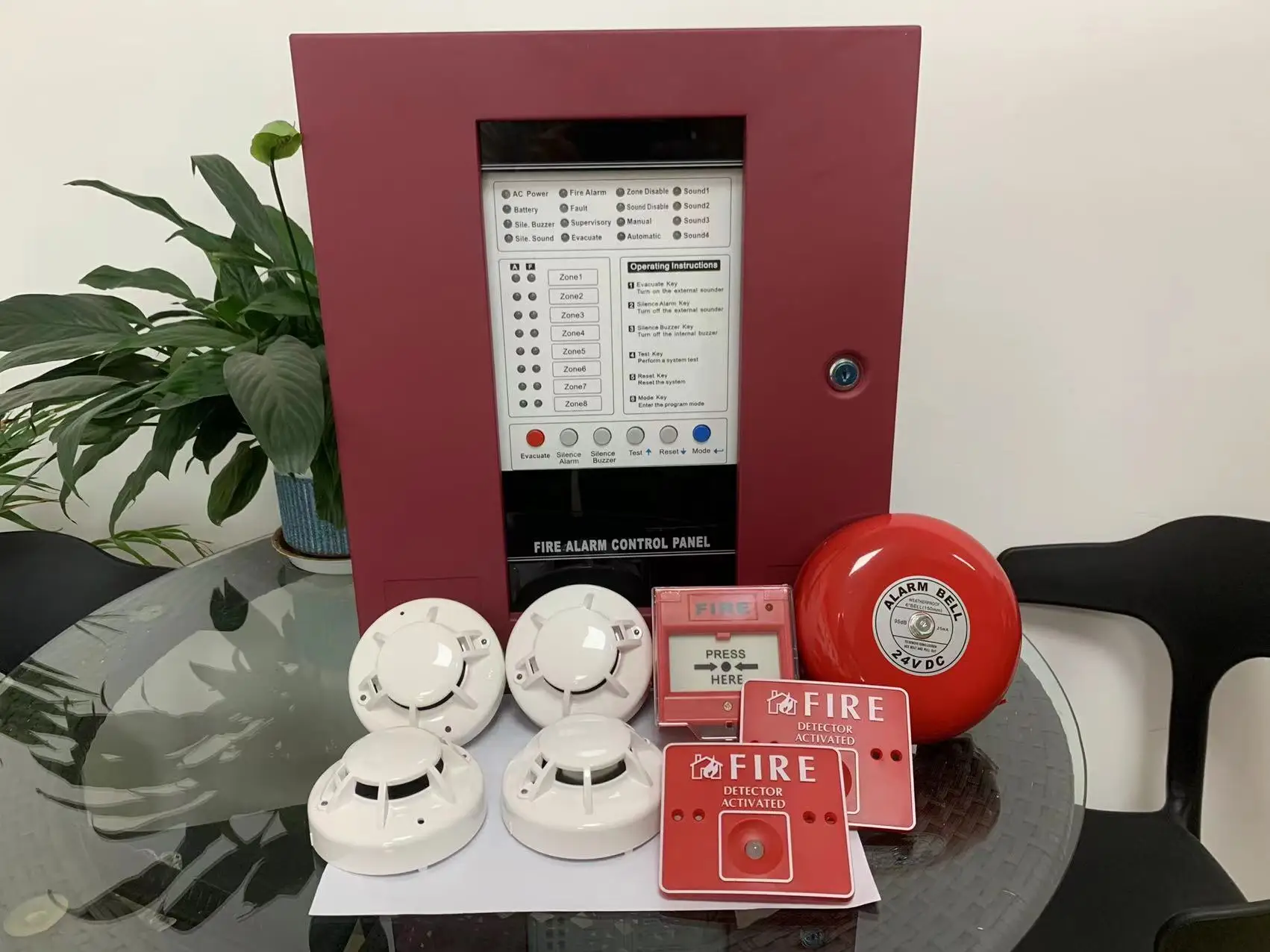 Smoke Detector Alarm Heat Detector Against Case For Fire Alarm System