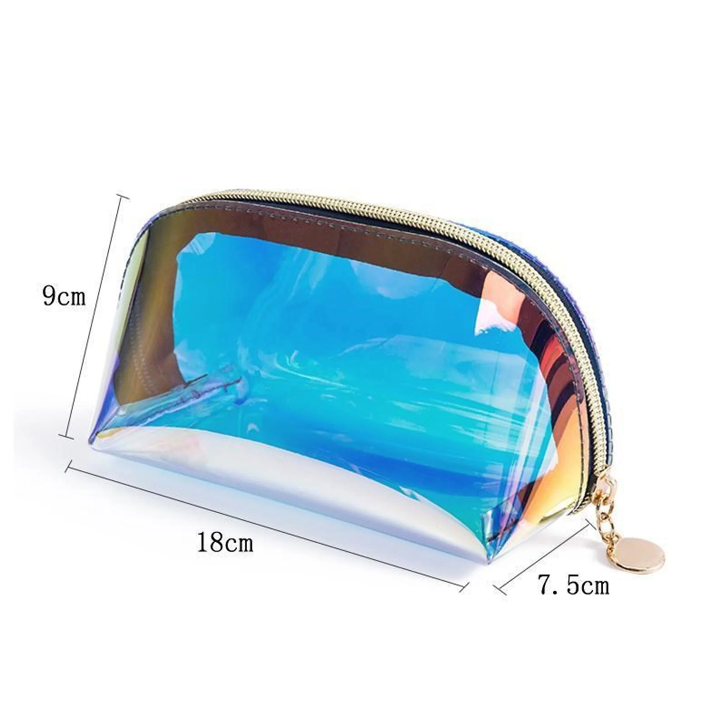 Waterproof Plain Makeup Toiletry Necessaires TPU Transparent Cosmetic Bag