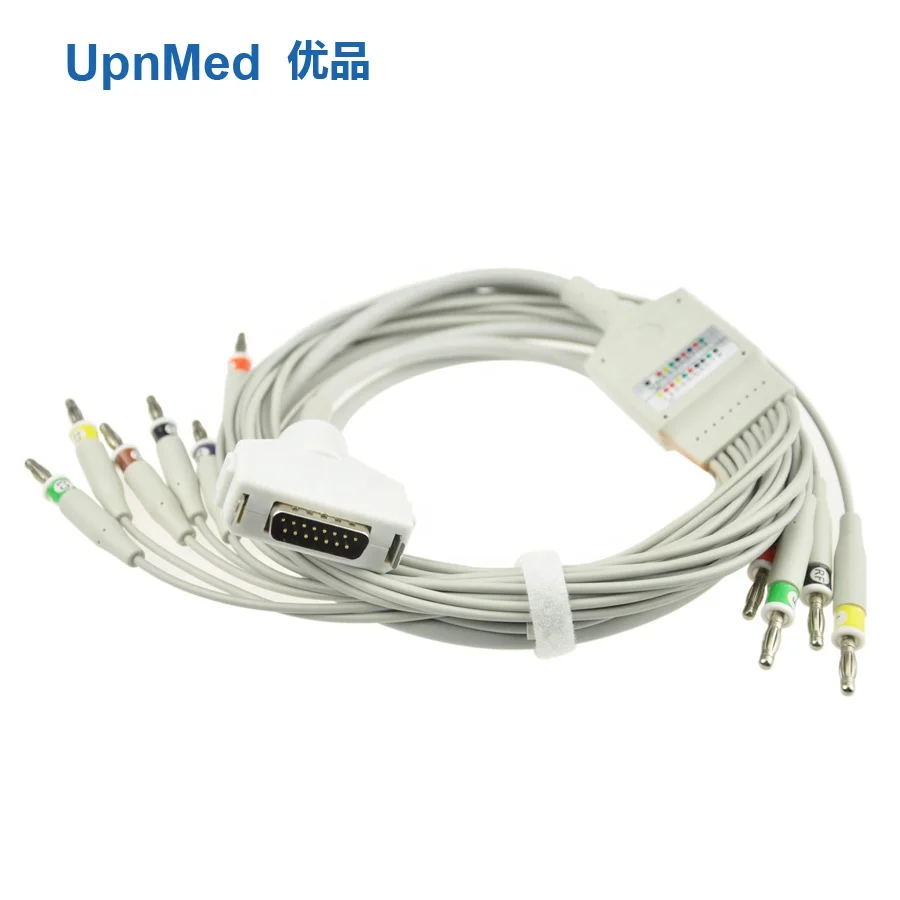
Fukuda ME KP-500 10 lead EKG/ecg cable with leadwires,15pins 