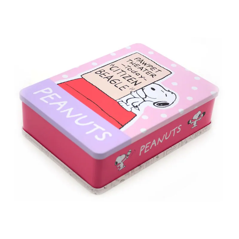 Custom Printed Rectangle Cookie Biscuit Tin Package Box Gift Metal Storage Can
