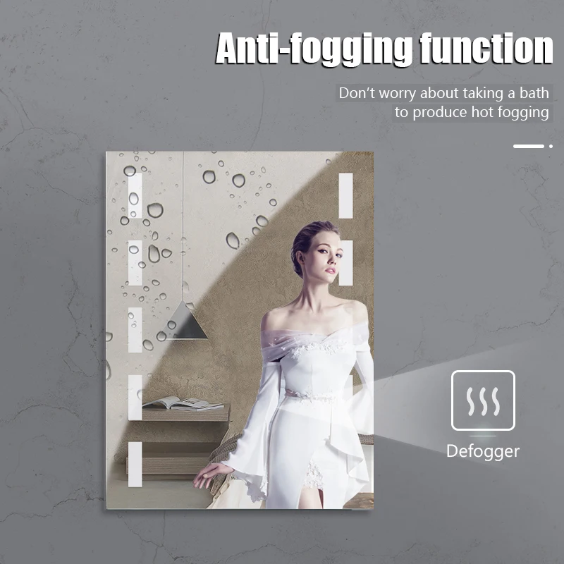 ODM/OEM Low Price Design Sensor Touch Switch Defogger Waterproof Hotel Bathroom Wall Smart Led Mirror