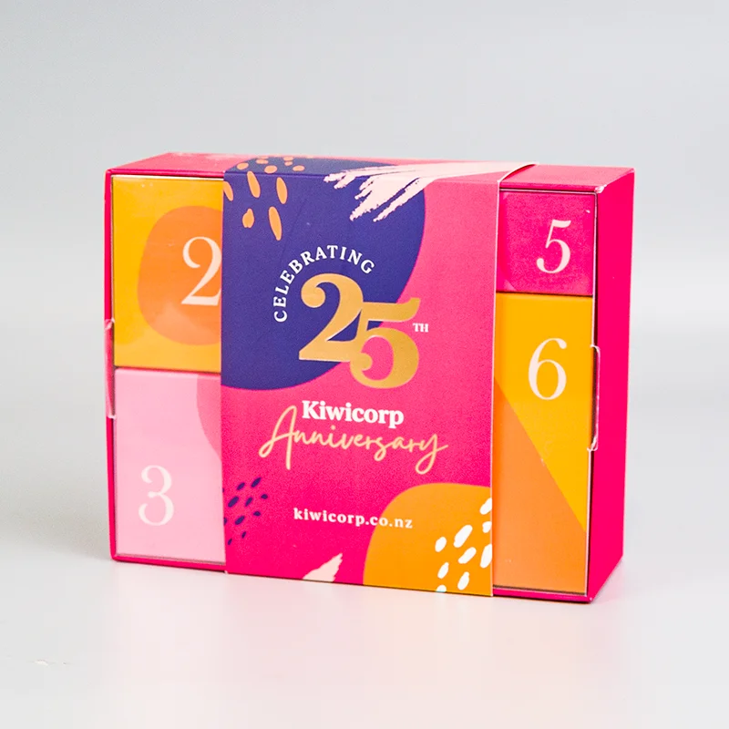 7 Days Custom Printed Empty Advent Christmas Calendars Beauty Cosmetic Set Advent Calendar