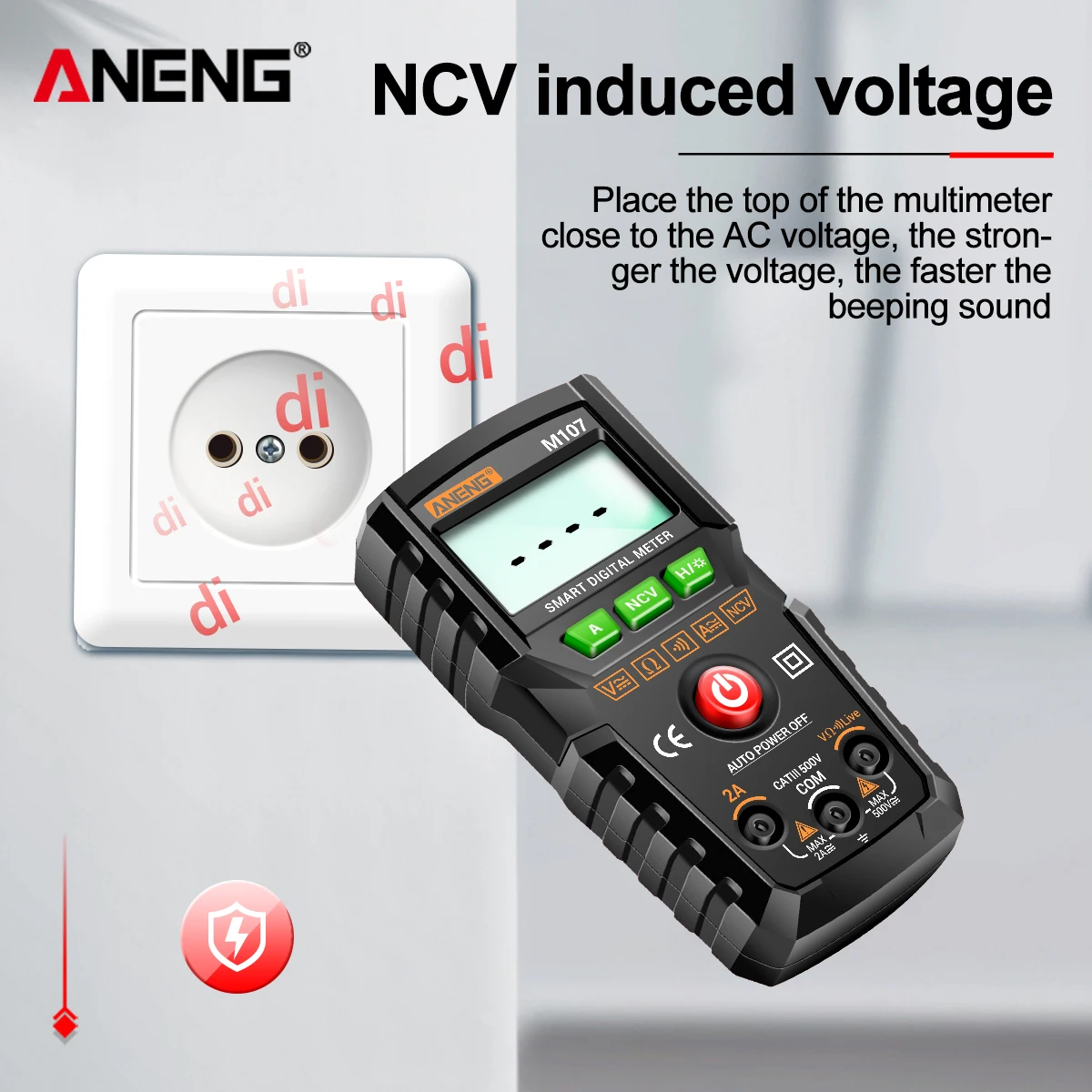 ANENG M107 Mini Digital Multimeter 4000 count Auto tester digital multimeter profesional testeur electrique multimetro test