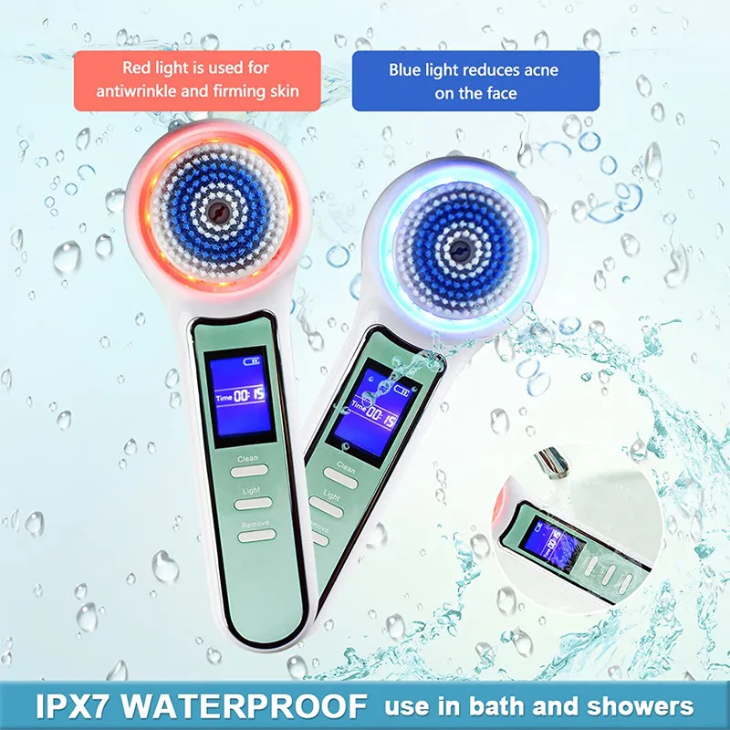 YOUMAY ipx7 sonic silicone electric 3 in 1 facial cleansing brush vacuum blackhead remover