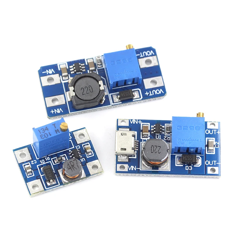 Power Supply Booster Module 12V Electronic Component Boards Micro Interface 2A DC DC Adjustable Step Down Power Control Module