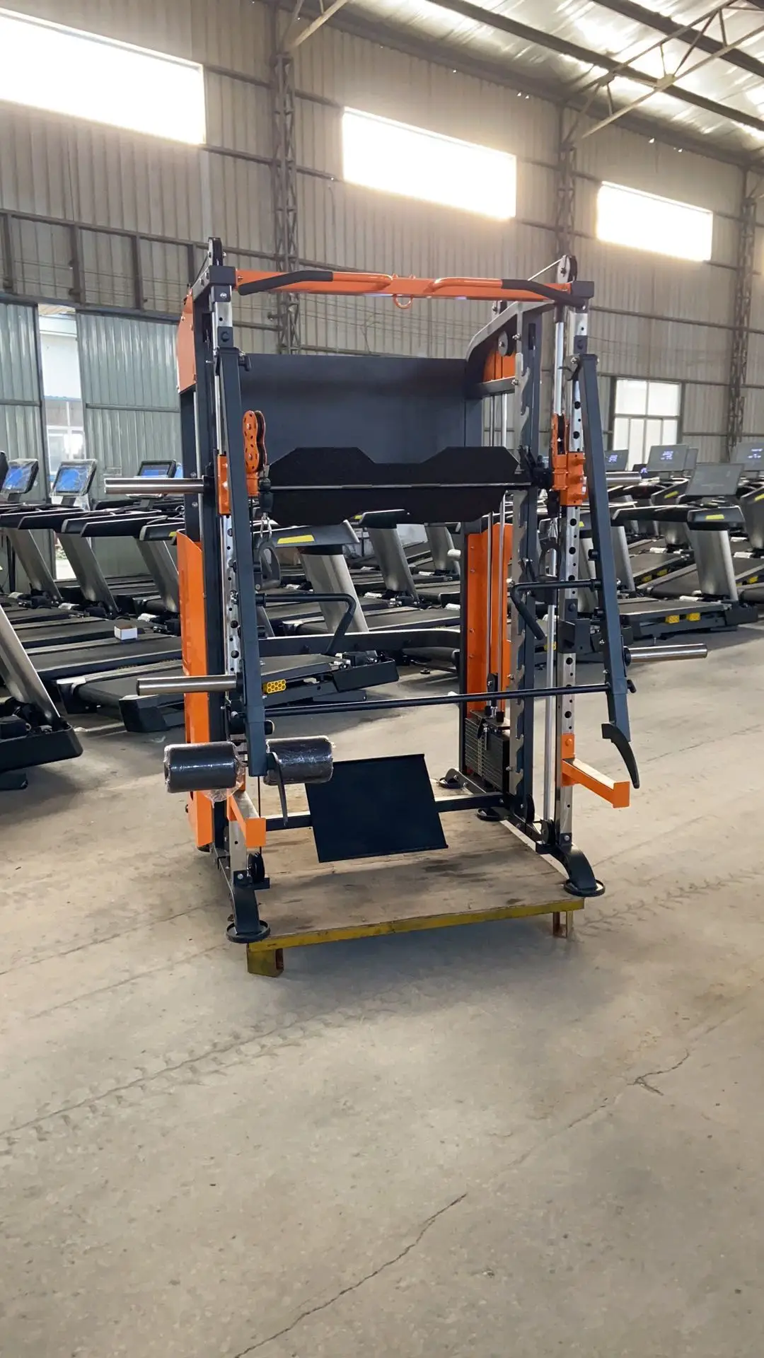 Multi-Function Station for Bodybuilding Functional Trainer & Crossover Cable Smith Gym Equipment for Fitness Exercise