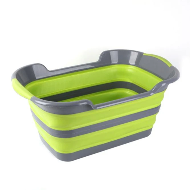 Multi Function Portable Shopping Washing Dirty Clothes Save Space Folding Fold Collapsible Flat Plastic Laundry Storage Basket