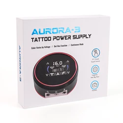New Colorful Rotary Gun Tattoo Pen TFT Touch Screen Aurora 3 Tattoo Power Supply
