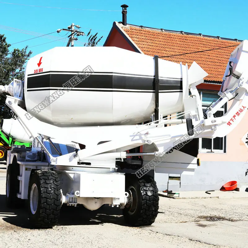 Self loading 4m3 4X4 big mobile Concrete Mixer Truck for sale