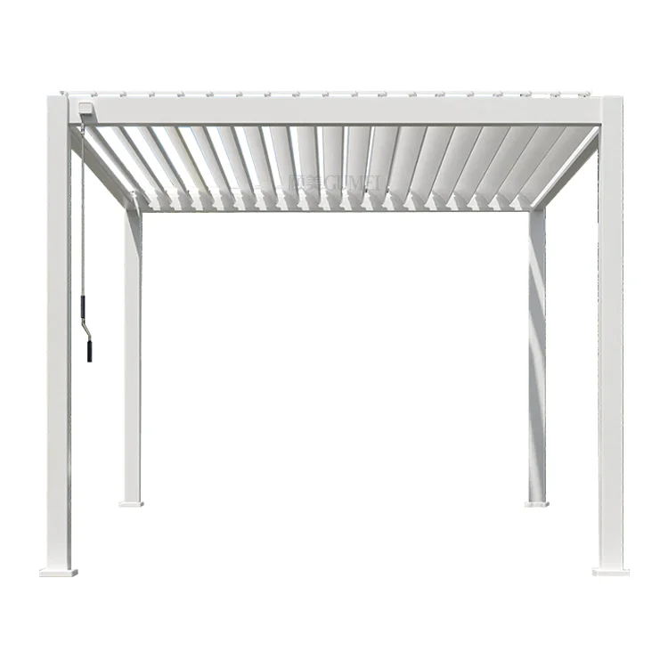 Ancient Beauty Pergola Manual Shutter Gazebo Outdoor Manual Automatic Shutter Pergola With Shutters