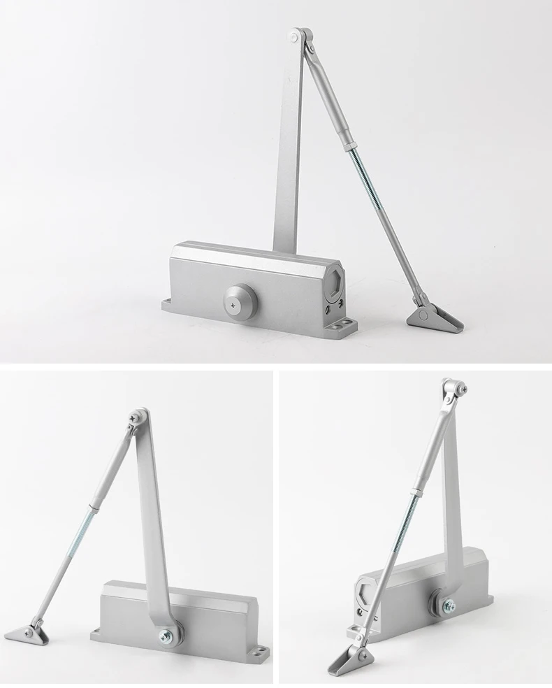 Automatic door closers Aluminium Body Adjustable Closing Latching Speed Hidden door closer for 40-65kg door