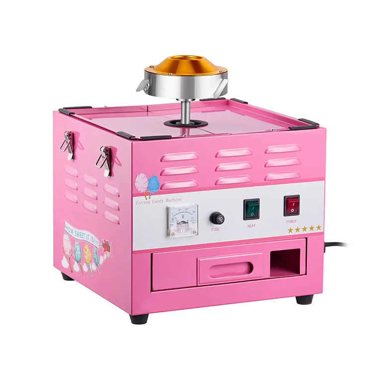 High Output Electric Candy Cotton Machine Candy Floss Maker 1030W Candy Sugar Machine with  Drawer Suitable for Commercial Use