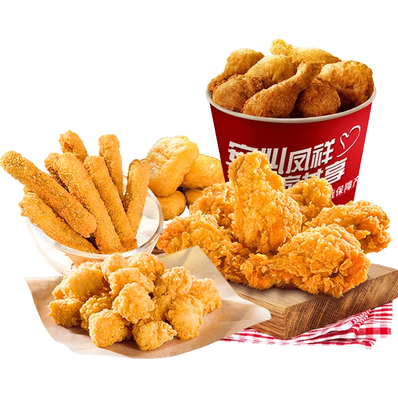 Flexography custom printed disposable 64oz kfc paper fried chicken paper bucket  for take out