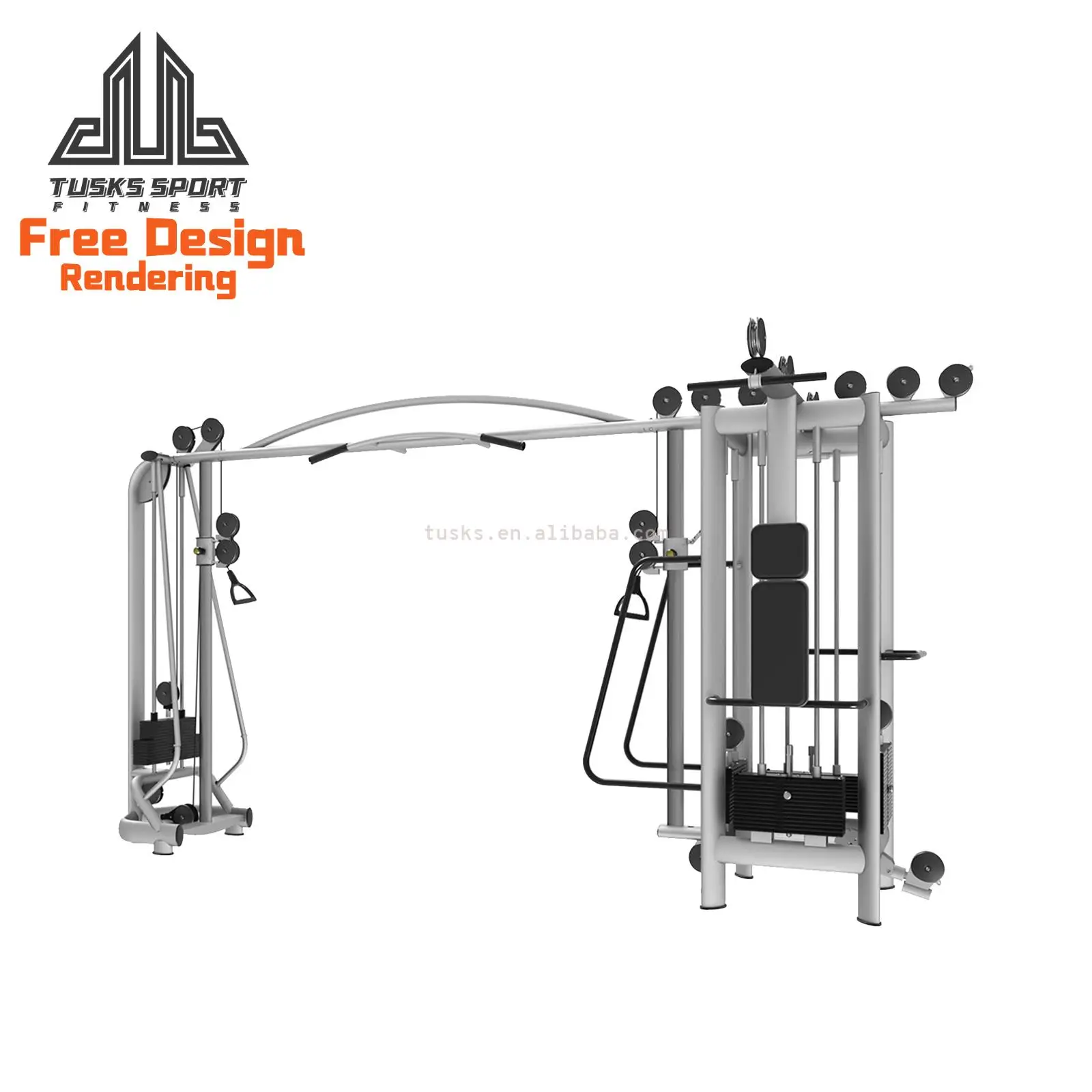 Commercial gym equipment adjustable 5 Station multi gym strength training cable machine gym